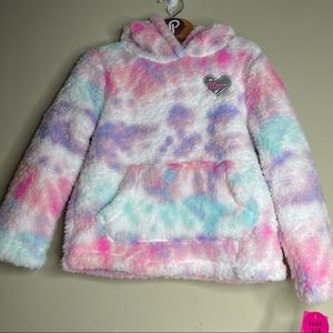 Betsey Johnson Faux Fur Hoodie size 4